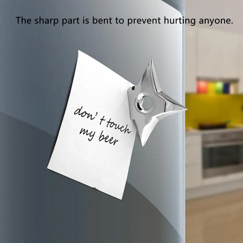 Fridge Magnets Samurai Shuriken Ninja Dart Creative Triangular Five-pointed Star Refrigerator Magnetic Message Sticker kids toy4
Fridge Magnets Samurai Shuriken Ninja Dart Creative Triangular Five-pointed Star Refrigerator Magnetic Message Sticker kids toy4