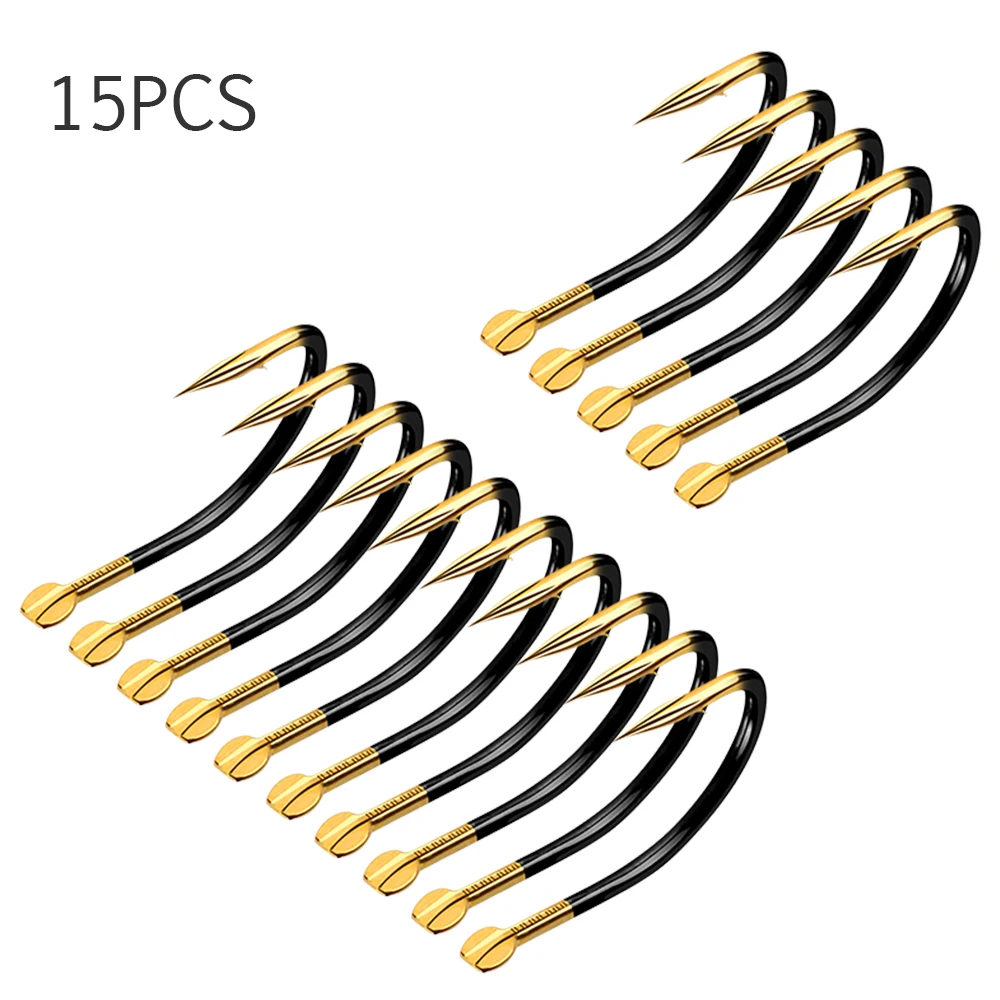 15Pcs/set Fish Hook Barbed Colored Tungsten Alloy Bulk Fishing Supplies Jig Big Barbed Hook Pesca Tackle Accessories
15Pcs/set Fish Hook Barbed Colored Tungsten Alloy Bulk Fishing Supplies Jig Big Barbed Hook Pesca Tackle Accessories