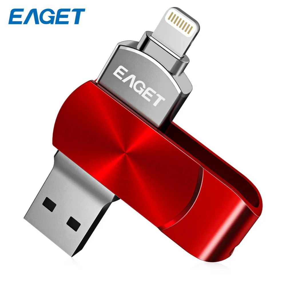 EAGET i66 USB Flash Drive 8 Pin USB3.0 OTG Rotary Design Memory Stick for iPhone 7 Plus / 7 / SE / 6S Plus / 6S / 6 / 5S
EAGET i66 USB Flash Drive 8 Pin USB3.0 OTG Rotary Design Memory Stick for iPhone 7 Plus / 7 / SE / 6S Plus / 6S / 6 / 5S