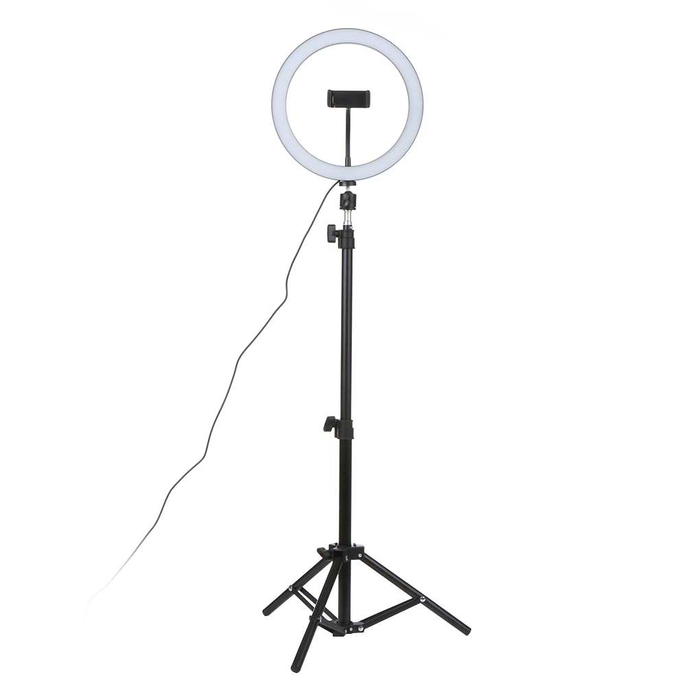 DC5V 7W LED Light Round Selfie Camera Lamp Telescopic Tripod 10 Levels Temperature Changing/ 360° Rotatable Illumination Angle
DC5V 7W LED Light Round Selfie Camera Lamp Telescopic Tripod 10 Levels Temperature Changing/ 360° Rotatable Illumination Angle