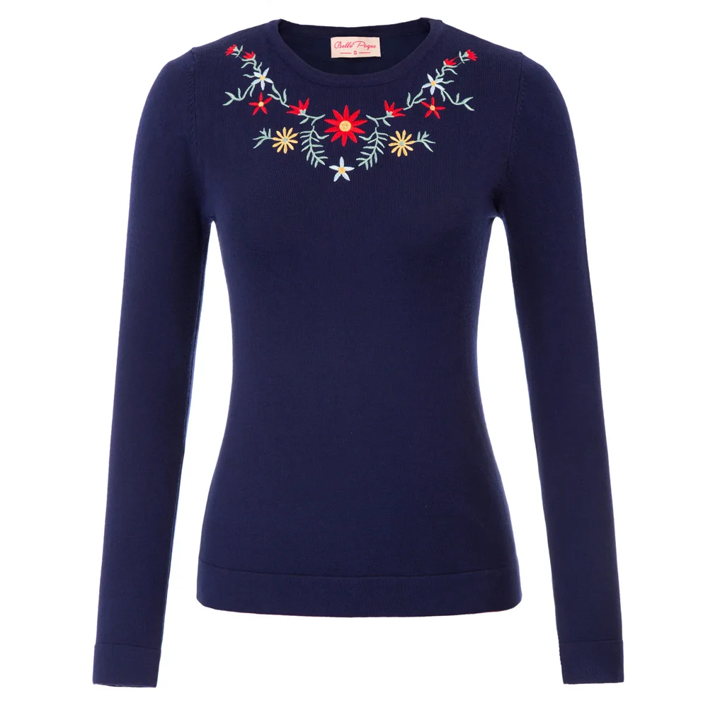 Women Tops Autumn winter Warm Plus size O-neck knitwear loose knitted vintage embroidery female sweater slim Belle Poque Tops
Women Tops Autumn winter Warm Plus size O-neck knitwear loose knitted vintage embroidery female sweater slim Belle Poque Tops