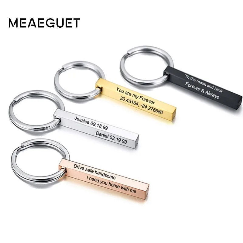 Customized Bar Key Chain Gold Tone Stainless Steel Keychains Boyfriend Gift For Men Gift For Husband
Customized Bar Key Chain Gold Tone Stainless Steel Keychains Boyfriend Gift For Men Gift For Husband