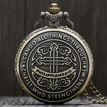Bronze I Can Do All Things Through Christ Who Strengthens Me Bible Philippians 4:13 God Jesus Christian Pocket Watch Quartz Gift
Bronze I Can Do All Things Through Christ Who Strengthens Me Bible Philippians 4:13 God Jesus Christian Pocket Watch Quartz Gift