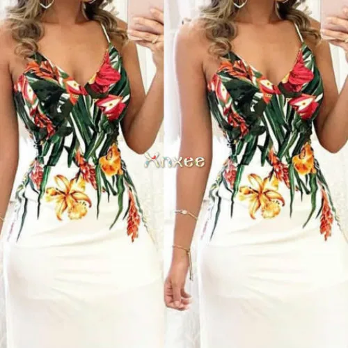 Fashion Women Summer Floral Sleeveless Strap V neck Boho Dress Casual Long Maxi Evening Party Beach Dress Sundress
Fashion Women Summer Floral Sleeveless Strap V neck Boho Dress Casual Long Maxi Evening Party Beach Dress Sundress