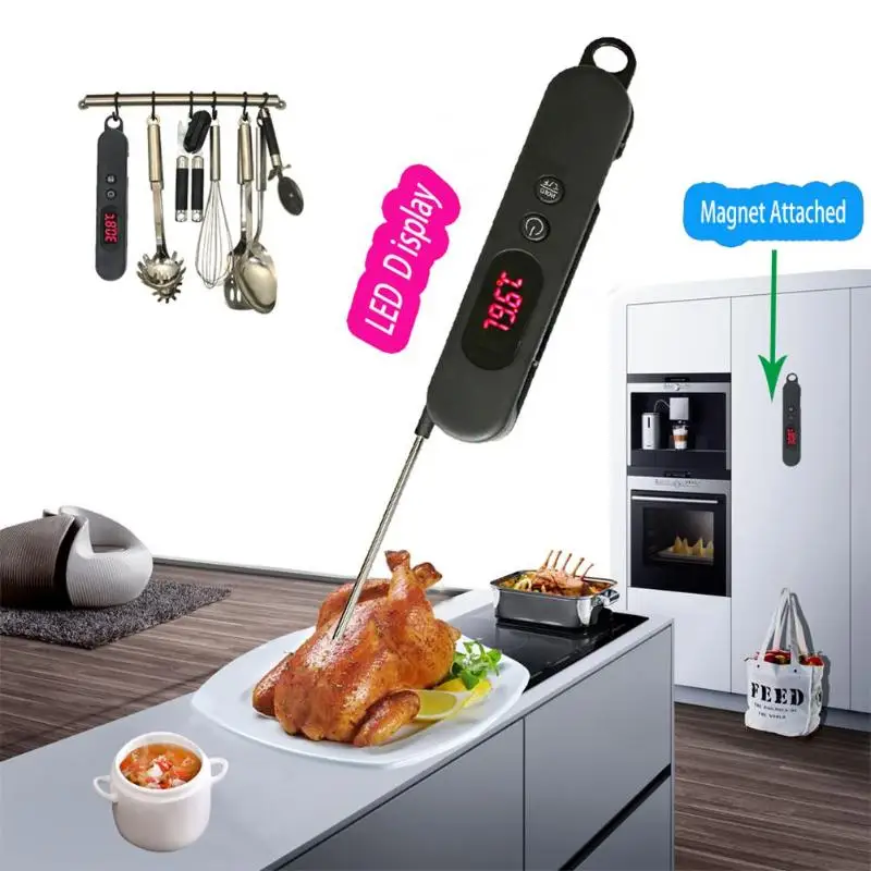 Magnetic Digital Kitchen Thermometer for Meat Cooking Food Probe Water Milk Thermometer Tools
Magnetic Digital Kitchen Thermometer for Meat Cooking Food Probe Water Milk Thermometer Tools