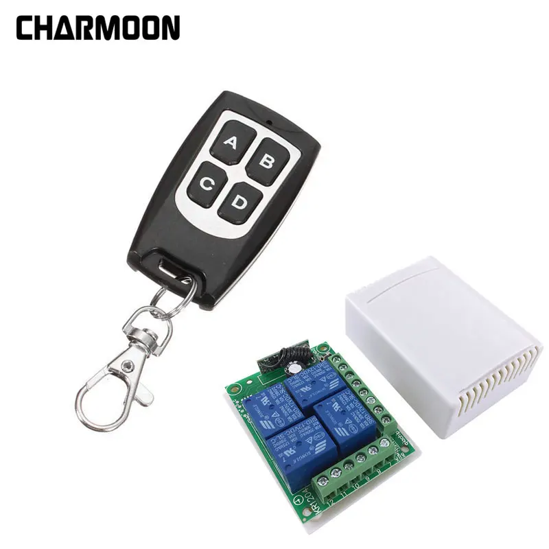 433Mhz Wireless Remote Control Switch Long Range DC 12V 1CH/4CH relay Receiver Module With 4 channel RF Remote 433 Mhz Transmitt
433Mhz Wireless Remote Control Switch Long Range DC 12V 1CH/4CH relay Receiver Module With 4 channel RF Remote 433 Mhz Transmitt