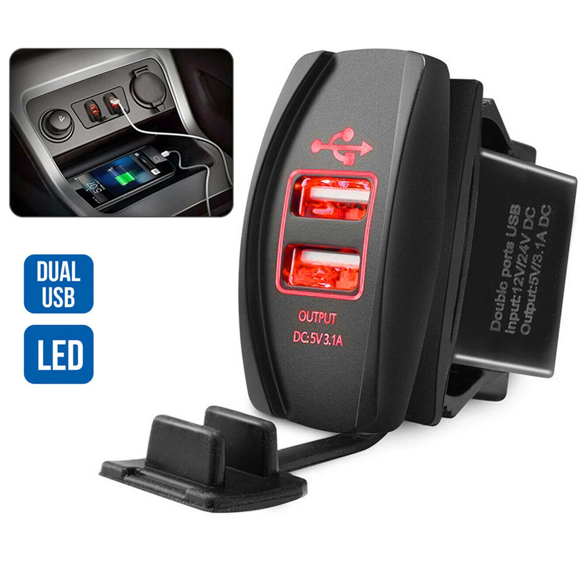 brand new SOONHUA Universal car Charger 3.1A Dual USB Port Socket Chargers Cigarette Lighter Adapter with LED Light For Car Boat
brand new SOONHUA Universal car Charger 3.1A Dual USB Port Socket Chargers Cigarette Lighter Adapter with LED Light For Car Boat
