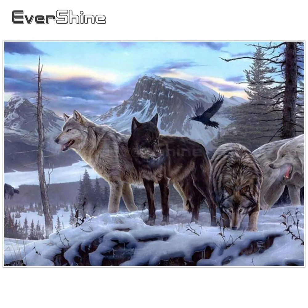 EverShine 5D DIY Diamond Embroidery Wolf Diamond Painting Full Round Rhinestones Diamond Mosaic Animals Handicraft Wall Decor
EverShine 5D DIY Diamond Embroidery Wolf Diamond Painting Full Round Rhinestones Diamond Mosaic Animals Handicraft Wall Decor