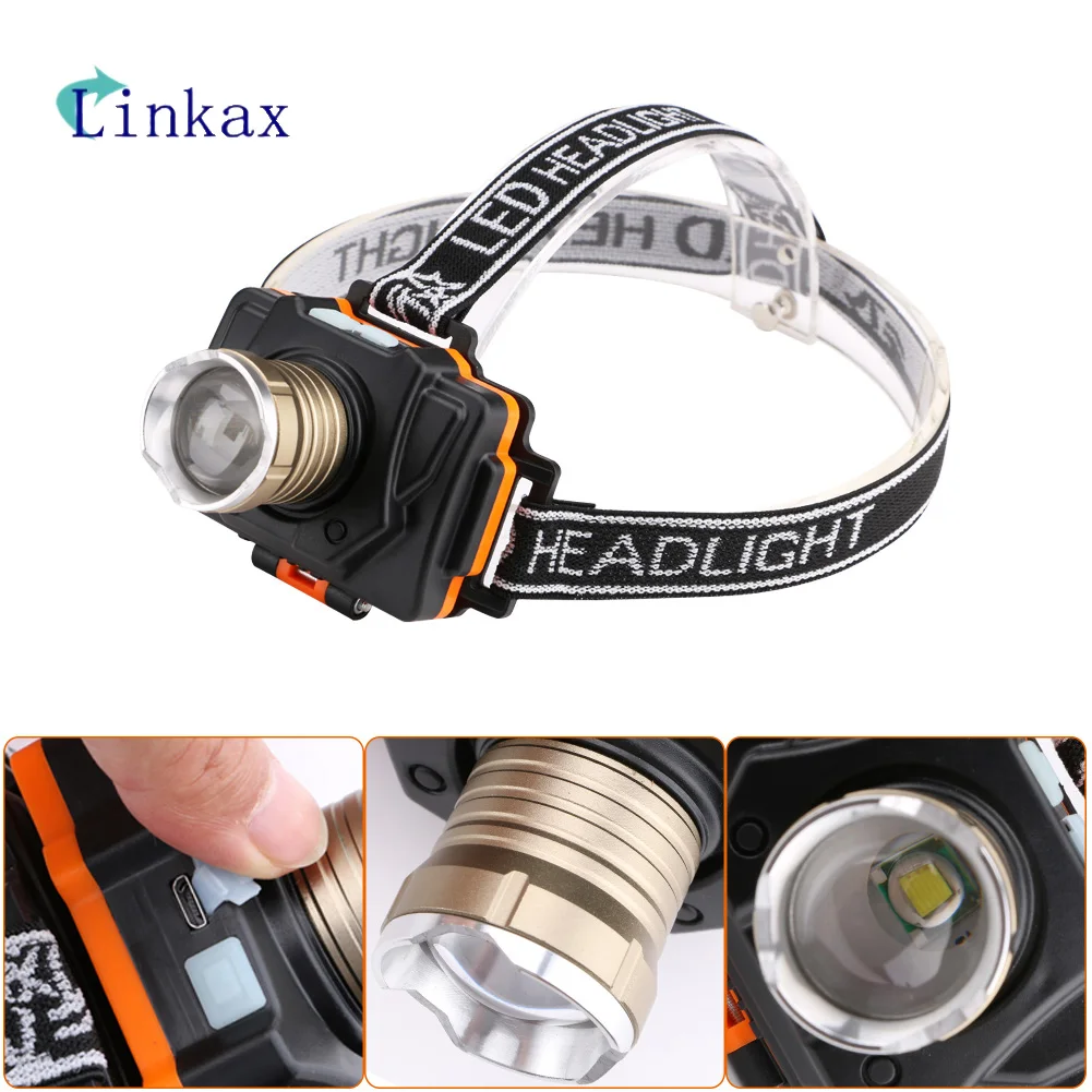 Aluminum alloy T6 Headlight 2 Modes Telescopic Zoom Headlamp Built-in Rechargeable Battery Flashlight Head Lamp for Outdoor
Aluminum alloy T6 Headlight 2 Modes Telescopic Zoom Headlamp Built-in Rechargeable Battery Flashlight Head Lamp for Outdoor