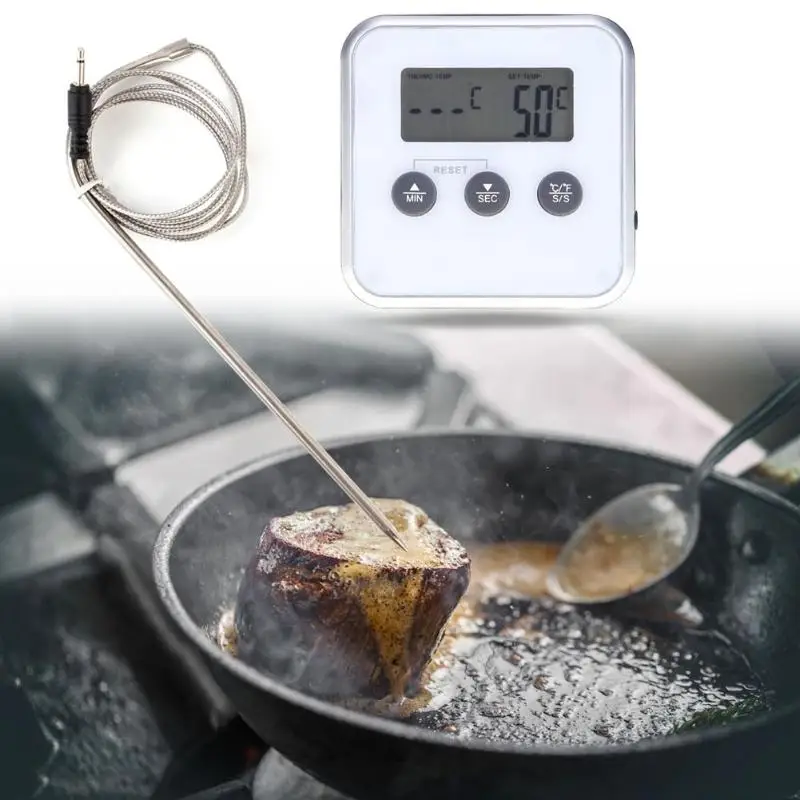 Instant Read Digital Thermometer Professional Timer Meat Thermometer With Remote Probe Oven Temperature Meter Tool
Instant Read Digital Thermometer Professional Timer Meat Thermometer With Remote Probe Oven Temperature Meter Tool