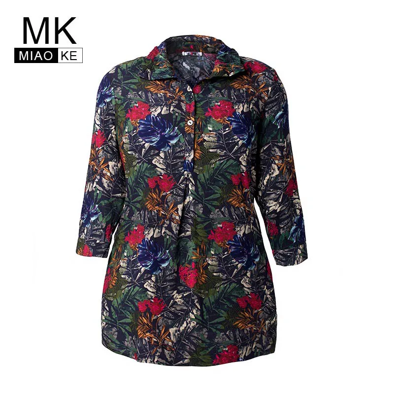 Miaoke 2019 Summer Ladies Plus Size Print Chiffon tops and blouses High Quality Clothing Fashion vintage large size Office shirt
Miaoke 2019 Summer Ladies Plus Size Print Chiffon tops and blouses High Quality Clothing Fashion vintage large size Office shirt