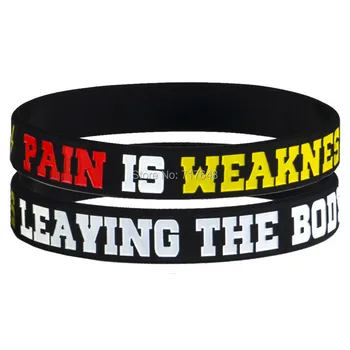 300pcs Daily Gym Workout Pain Is Weakness Leaving The Body wristband silicone bracelets free shipping by FEDEX A
300pcs Daily Gym Workout Pain Is Weakness Leaving The Body wristband silicone bracelets free shipping by FEDEX A