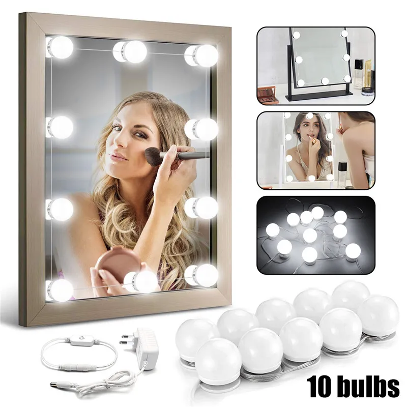 10 led Bulbs Makeup Mirror Vanity LED Light Bulbs Kit Cosmetic Make up Mirrors Bulb Adjustable Brightness Beauty Mirror
10 led Bulbs Makeup Mirror Vanity LED Light Bulbs Kit Cosmetic Make up Mirrors Bulb Adjustable Brightness Beauty Mirror