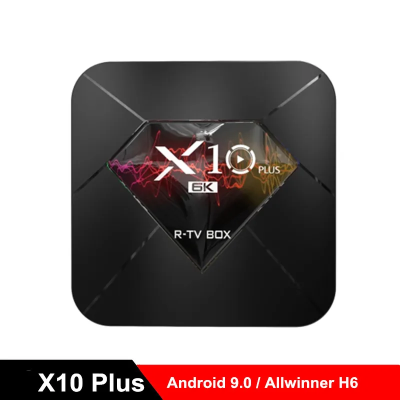 R-TV BOX X10 Plus Android 9.0 Smart TV Box Allwinner H6 4GB RAM 32GB / 64GB ROM Smart Set Top Box 6K H.265 Media Player
R-TV BOX X10 Plus Android 9.0 Smart TV Box Allwinner H6 4GB RAM 32GB / 64GB ROM Smart Set Top Box 6K H.265 Media Player