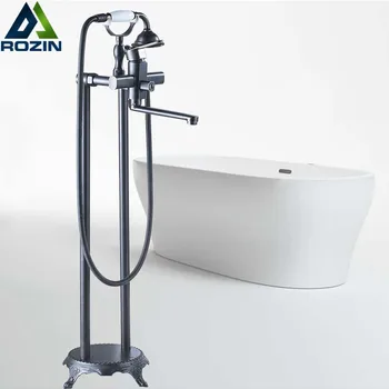 Free Standing Bathtub Faucet Single Lever with Hand Shower Bathroom Tub Shower Set Floor Mounted Hot Cold Water Taps
Free Standing Bathtub Faucet Single Lever with Hand Shower Bathroom Tub Shower Set Floor Mounted Hot Cold Water Taps