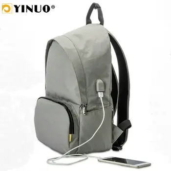 

YINUO USB Charging Laptop Backpack Waterproof For 13inch 14inch 15inch High Capacity Teenager School Bag Mochila