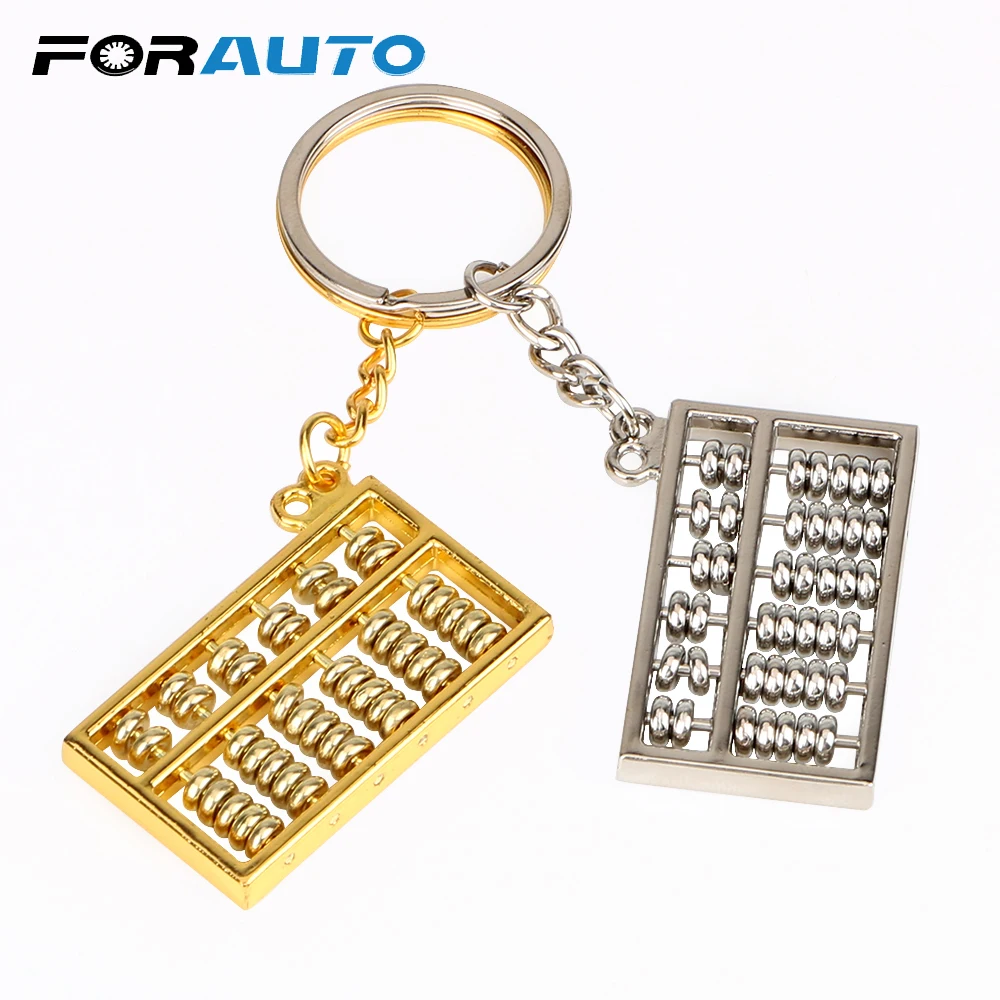 FORAUTO Car Keyring Key Chain Creative Abacus Keychain Silver Gold Metal Key Rings Holder Auto Accessories Car-styling
FORAUTO Car Keyring Key Chain Creative Abacus Keychain Silver Gold Metal Key Rings Holder Auto Accessories Car-styling