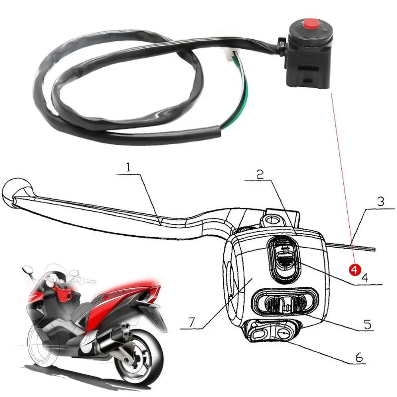 Universal Motorcycle Red Push Button Kill Stop Switch For Motor Dirt Bike KTM ATV Replacement Motorbike Speaker Switches
Universal Motorcycle Red Push Button Kill Stop Switch For Motor Dirt Bike KTM ATV Replacement Motorbike Speaker Switches