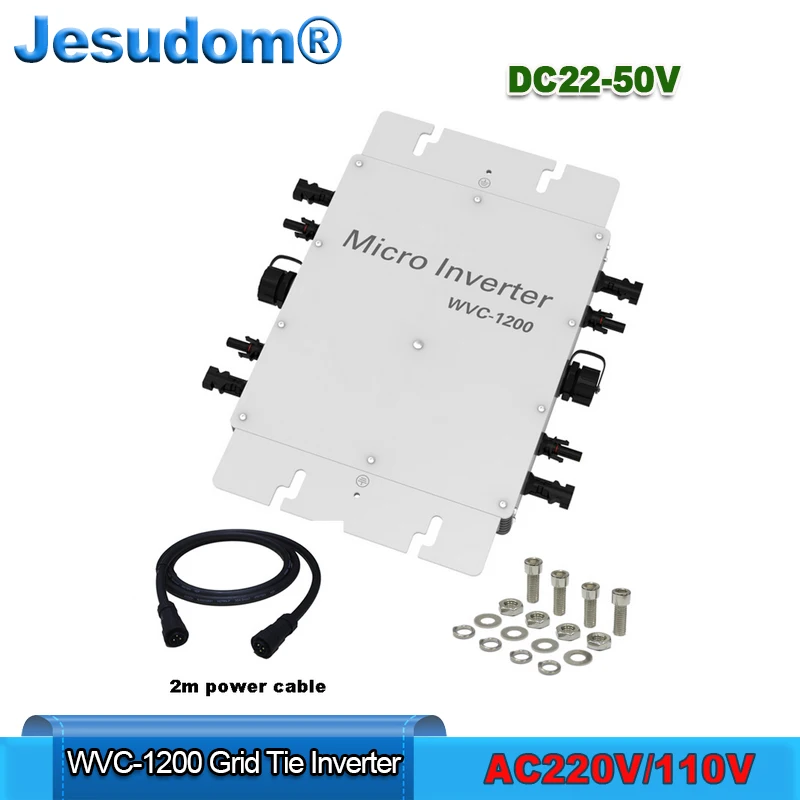 1200W Micro Grid Tie Inverter Pure Sine Wave Output Input DC22-50V to AC180-260V, AC220/230/240V Waterproof IP67 Solar Inverter
1200W Micro Grid Tie Inverter Pure Sine Wave Output Input DC22-50V to AC180-260V, AC220/230/240V Waterproof IP67 Solar Inverter