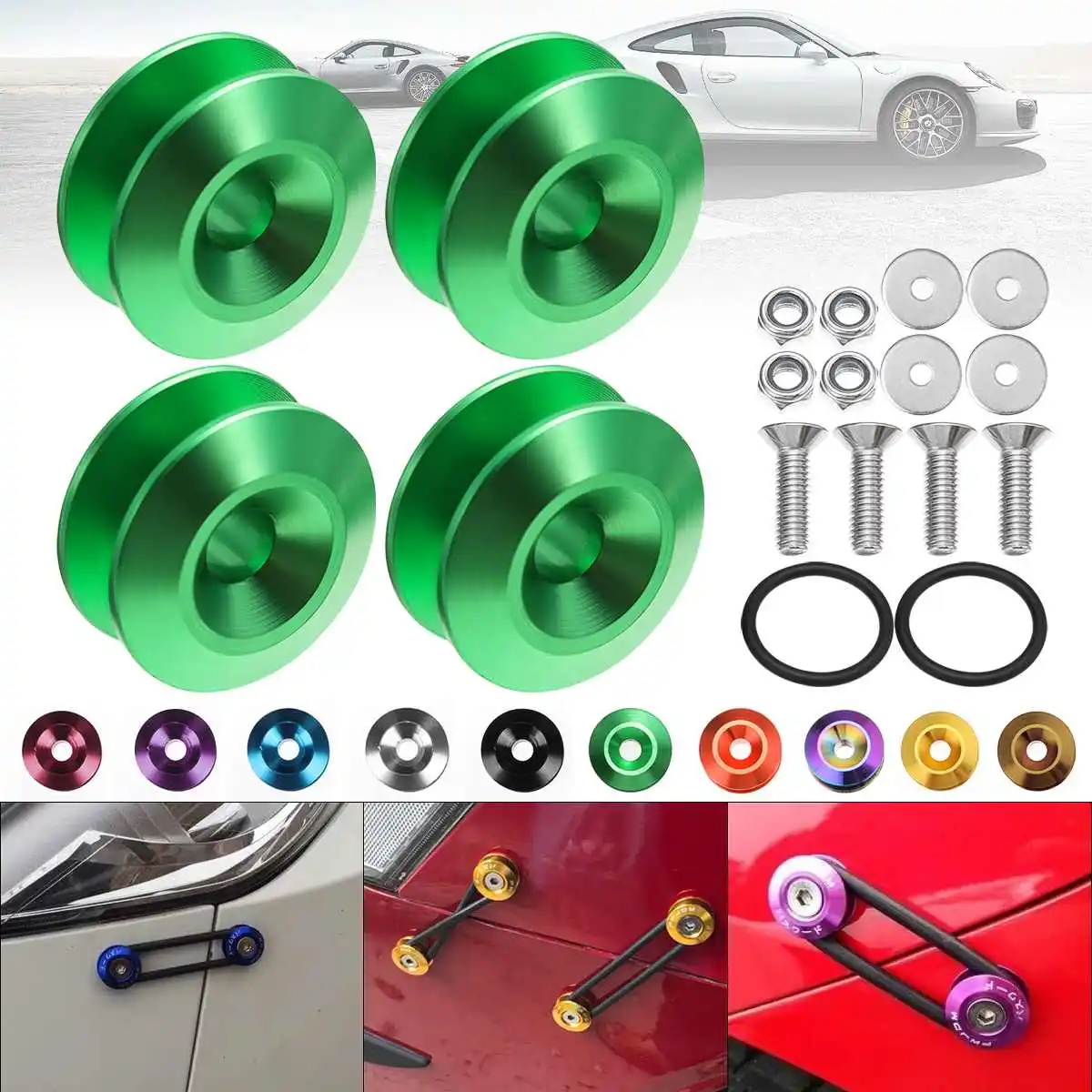 4pcs/Set Car Truck Quick Release Kit Tool For Bumper Trunk Set Quick Release Fastener Bumper Fastener Aluminium Alloy
4pcs/Set Car Truck Quick Release Kit Tool For Bumper Trunk Set Quick Release Fastener Bumper Fastener Aluminium Alloy