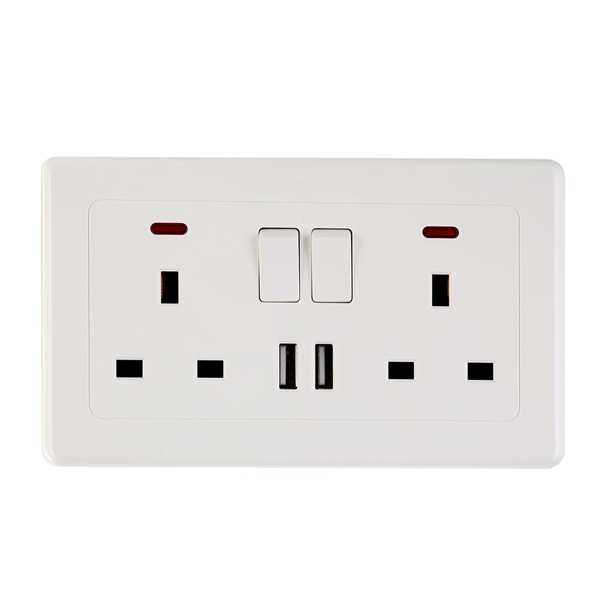 brand new SOONHUA Dual USB Ports Wall Plug Socket 2 Gang 13A Power Supply Flat Panel with Indicator Switch UK Standard
brand new SOONHUA Dual USB Ports Wall Plug Socket 2 Gang 13A Power Supply Flat Panel with Indicator Switch UK Standard
