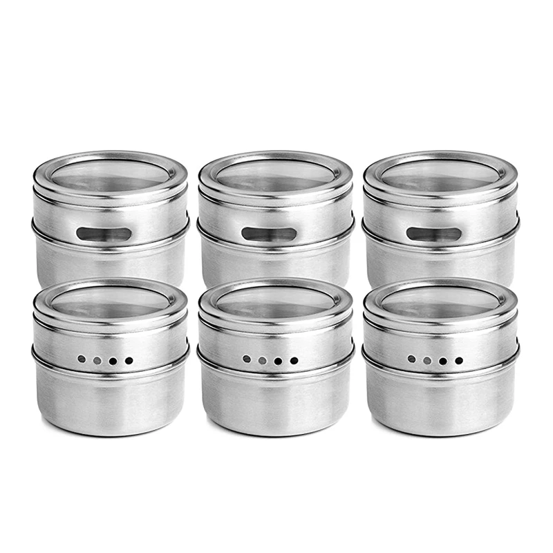 6pcs / set Clear Lid Magnetic Spice Jar Stainless Steel Spice Sauce Storage Container Pots Kitchen Condiment Holder Houseware
6pcs / set Clear Lid Magnetic Spice Jar Stainless Steel Spice Sauce Storage Container Pots Kitchen Condiment Holder Houseware