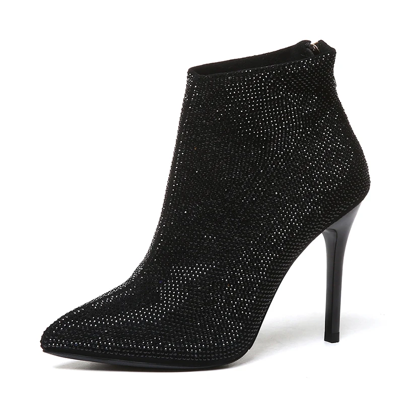 2019 Autumn And Winter New High-heeled Ankle Boots Female Stiletto Bare Boots Short Tube Pointed Martin Boots Sexy Wild Women's
2019 Autumn And Winter New High-heeled Ankle Boots Female Stiletto Bare Boots Short Tube Pointed Martin Boots Sexy Wild Women's