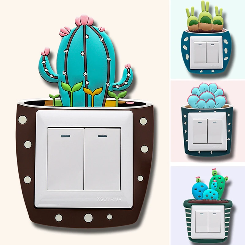 Hot 3D Cute Cactus On-off Switch Stickers Home Decorations Outlet Silicone Luminous Light Fluorescent Kids Switch Cartoon 1PC
Hot 3D Cute Cactus On-off Switch Stickers Home Decorations Outlet Silicone Luminous Light Fluorescent Kids Switch Cartoon 1PC