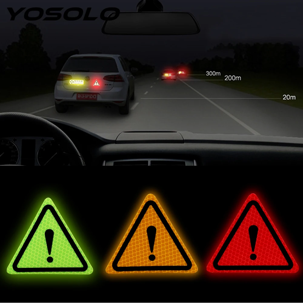 YOSOLO Bumper Decals Paster Universal Reflective Warning Sticker Triangle Warning Label Motorcycle Car Body Auto Decor
YOSOLO Bumper Decals Paster Universal Reflective Warning Sticker Triangle Warning Label Motorcycle Car Body Auto Decor