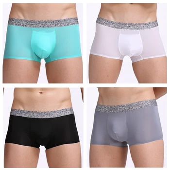 4Pcs/Lot Ice silk Mens Underwear Boxers Comfortable Men's Sexy Underpants Breathable Boxer Mens Panties Calzoncillos boxeador
4Pcs/Lot Ice silk Mens Underwear Boxers Comfortable Men's Sexy Underpants Breathable Boxer Mens Panties Calzoncillos boxeador