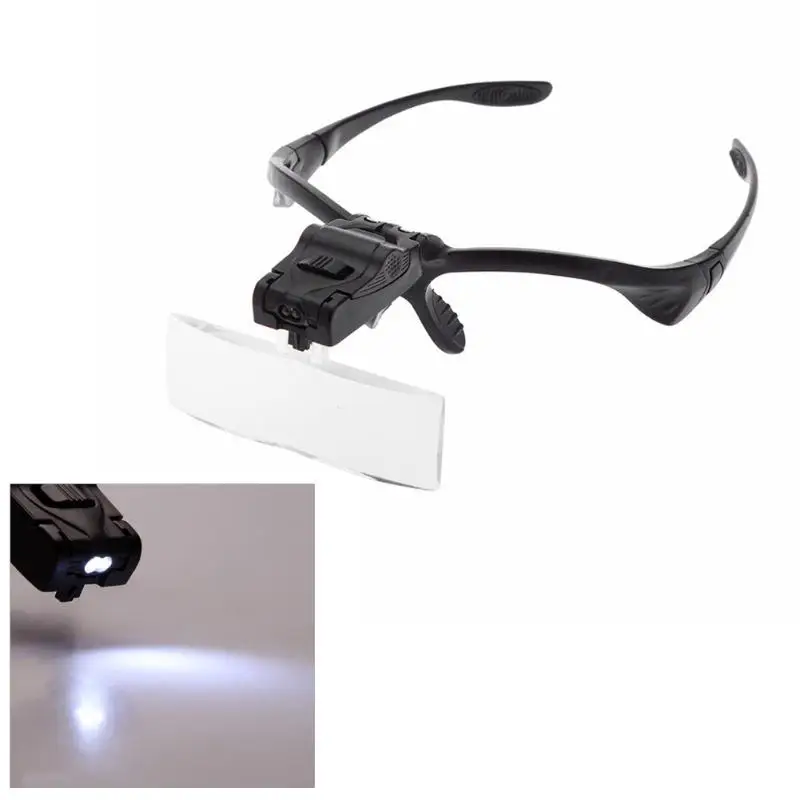 Ajustable LED Light Magnifying Glasses Headband Lamp Repairing Reading Magnifier 1.0/1.5/2.0/2.5/3.5X 5pcs Optical Lens Loupe
Ajustable LED Light Magnifying Glasses Headband Lamp Repairing Reading Magnifier 1.0/1.5/2.0/2.5/3.5X 5pcs Optical Lens Loupe