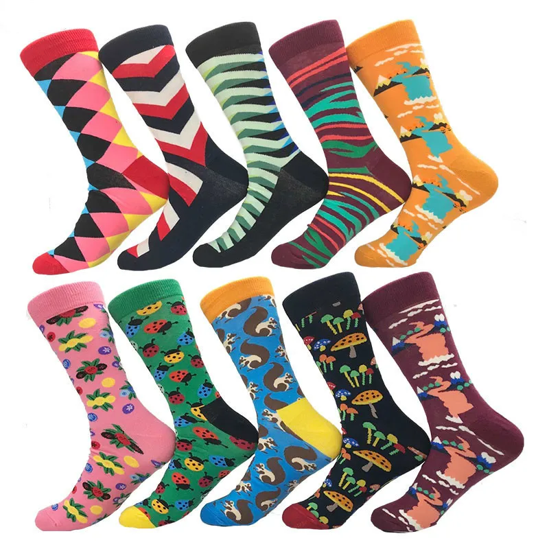 1 pair men socks color combed cotton men's socks casual with print knitting funny cartoon geometry novelty crew socks gift
1 pair men socks color combed cotton men's socks casual with print knitting funny cartoon geometry novelty crew socks gift