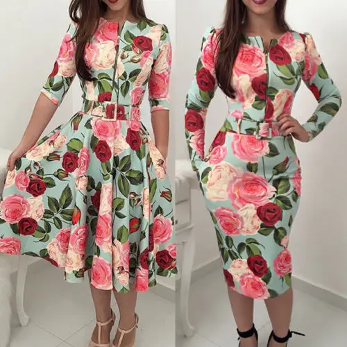 Hirigin Newest Spring Summer Women Summer Long Sleeve Floral Dress Party Beach Dress Floral Sundress
Hirigin Newest Spring Summer Women Summer Long Sleeve Floral Dress Party Beach Dress Floral Sundress