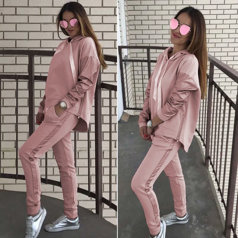 Sexy Hooded Hoodies 2 Piece Set Women Autumn Winter Tracksuit Pockets Zipper Drawstring Side Leather Top+pant New Fashion
Sexy Hooded Hoodies 2 Piece Set Women Autumn Winter Tracksuit Pockets Zipper Drawstring Side Leather Top+pant New Fashion