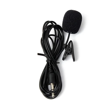 CLAITE 1pc 3.5mm Clip Microphone Headset Lapel Lavalier Microphone for Lecture Teaching Conference Guide Studio Mic Portable