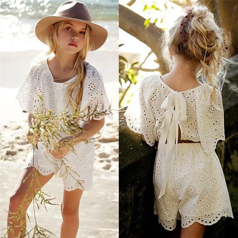 2-7T Fashion Toddler Kid Baby Girl Clothes set Boho Beach Summer Lace Floral Crop Tops Short set suit White Mesh Cute Outfit
2-7T Fashion Toddler Kid Baby Girl Clothes set Boho Beach Summer Lace Floral Crop Tops Short set suit White Mesh Cute Outfit