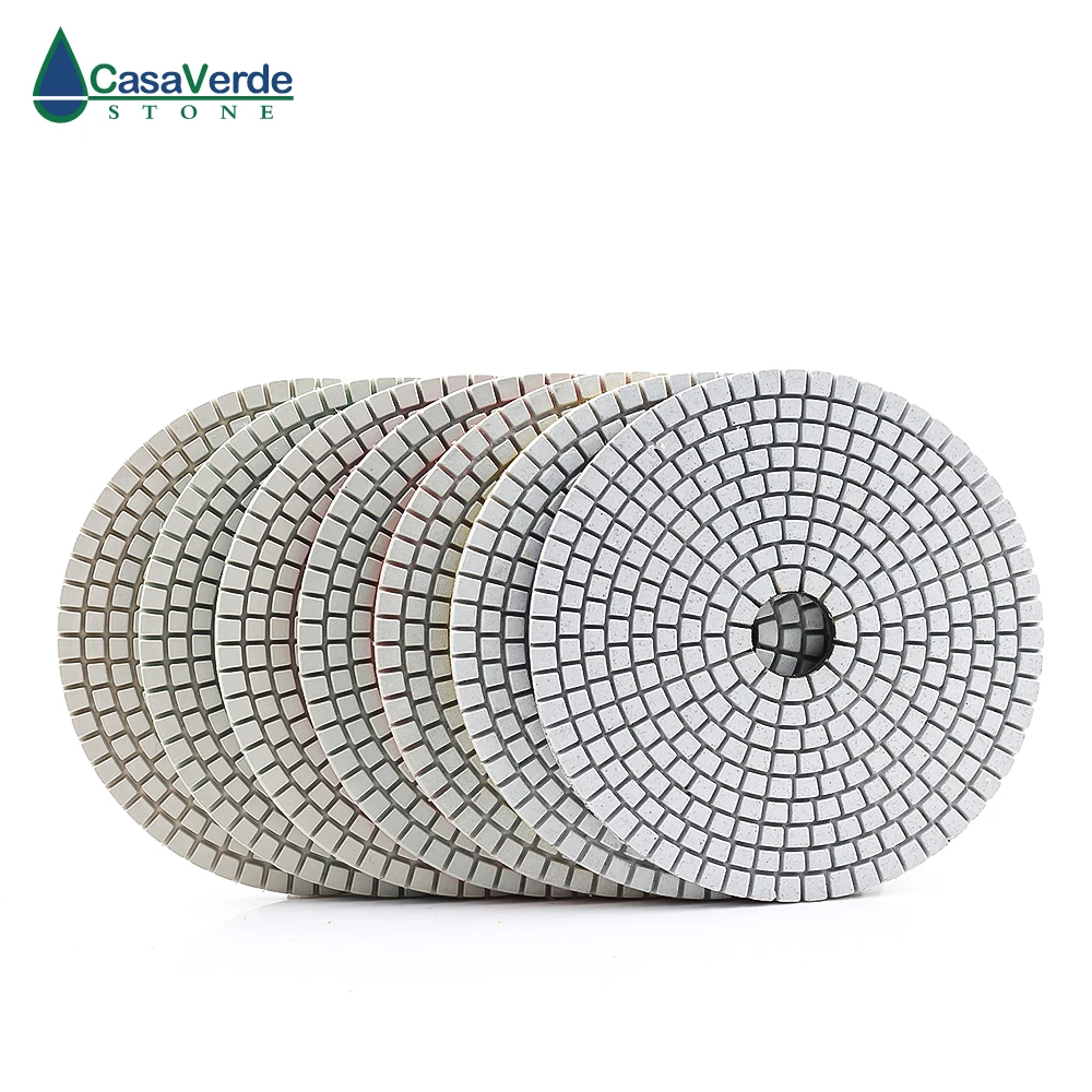 Standard class 125mm dry and wet 5 inch polishing pads for polishing stone and concrete
Standard class 125mm dry and wet 5 inch polishing pads for polishing stone and concrete