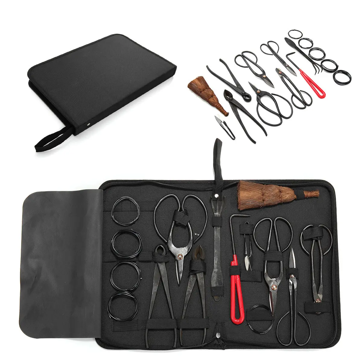 10PCS Bonsai Tool Set Carbon Steel Extensive Cutter Scissors with Nylon Case for Garden Pruning Tools
10PCS Bonsai Tool Set Carbon Steel Extensive Cutter Scissors with Nylon Case for Garden Pruning Tools