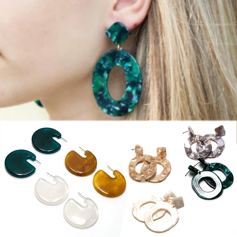 Hoop Big Circle Acrylic Dangle Korean Earring 1Pair Geometry Fashion Ear Stud Women Resin Charm Girls New Hot Gifts
Hoop Big Circle Acrylic Dangle Korean Earring 1Pair Geometry Fashion Ear Stud Women Resin Charm Girls New Hot Gifts