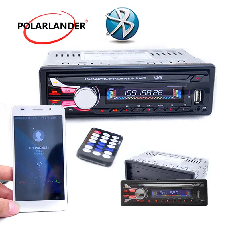 Радио кассетный плеер 12 в автомобильный стерео bluetooth MP3 аудио Bluetooth Авторадио USB SD