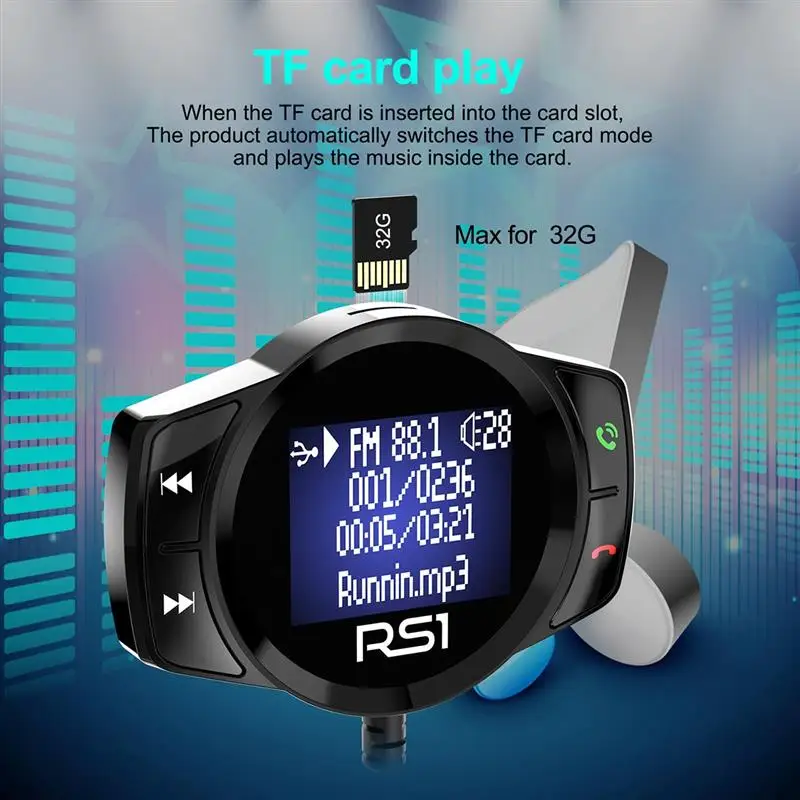 FM Transmitter Car MP3 Player Modulator Handsfree Car Bluetooth Kit Dual USB Port Fast Charger Adapter for iPhone X
FM Transmitter Car MP3 Player Modulator Handsfree Car Bluetooth Kit Dual USB Port Fast Charger Adapter for iPhone X