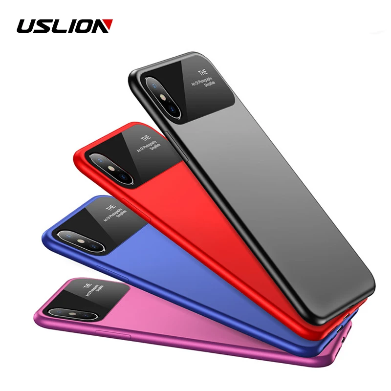 USLION Pure Mirror Shell TPU Cases for iPhone 7 6 6s 8 Plus Candy Colour Ultrathin Soft Back Cover Case For X |