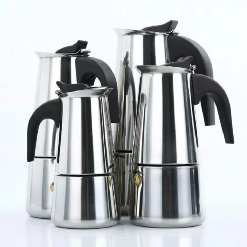 Stainless Steel Filter Stove Top Mocha Coffee Pot Moka Italian Espresso Coffee Maker Percolator Tool Coffee Pots
Stainless Steel Filter Stove Top Mocha Coffee Pot Moka Italian Espresso Coffee Maker Percolator Tool Coffee Pots