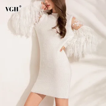 VGH Women Sweater Tassel Lantern Sleeve O Neck Patchwork Pullovers Knitting Sweater 2020 Fashion Korean New Tide
VGH Women Sweater Tassel Lantern Sleeve O Neck Patchwork Pullovers Knitting Sweater 2020 Fashion Korean New Tide