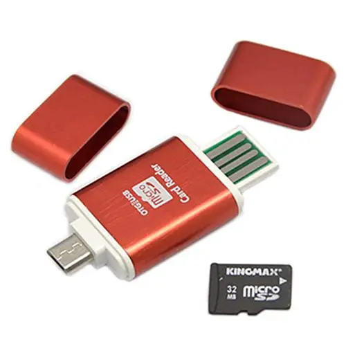 

2 in 1 Mini Portable Micro USB SD SDXC SDHC TF OTG Card Reader Adapter Phone Card Reader for Samsung S3 S4