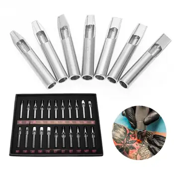 22Pcs/set Sizes Stainless Steel Tattoo Nozzle Tips Needle Nozzle Mix Kit with Slot Box Package For Needles Set Kit
22Pcs/set Sizes Stainless Steel Tattoo Nozzle Tips Needle Nozzle Mix Kit with Slot Box Package For Needles Set Kit
