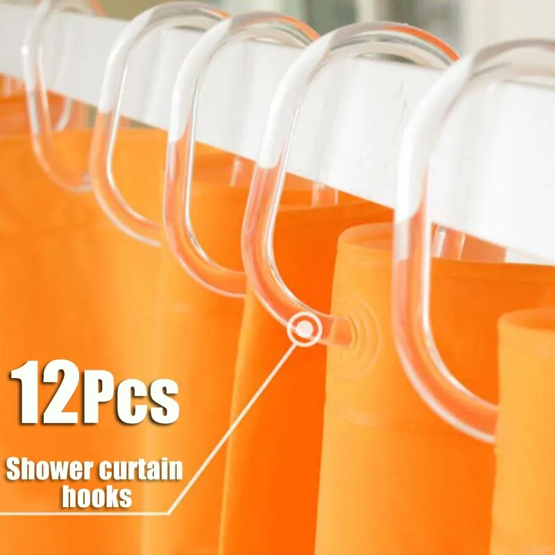12Pcs Plastic C Type Shower Curtain Hook Hanger Ring Bath Drape Loop Clip Glide Convenient Replacement Bathroom Accessories
12Pcs Plastic C Type Shower Curtain Hook Hanger Ring Bath Drape Loop Clip Glide Convenient Replacement Bathroom Accessories