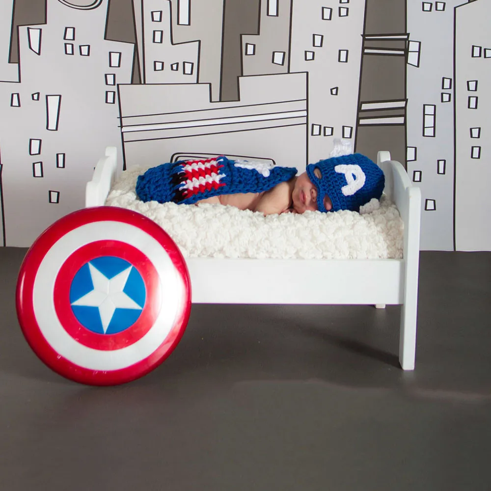 Newborn Baby Crochet Knitting Costume Infant Handmade Photography Prop Cap Crochet Wool Caps Captain America Sets for 0-4 Month
Newborn Baby Crochet Knitting Costume Infant Handmade Photography Prop Cap Crochet Wool Caps Captain America Sets for 0-4 Month