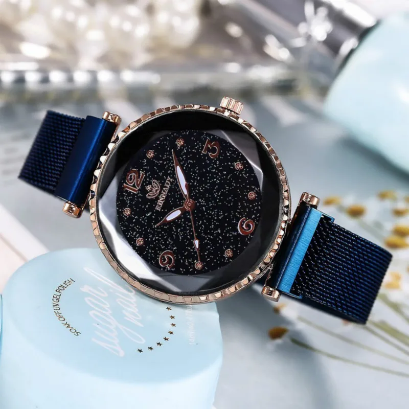Hot Top Brand Watches For Woman Rose Gold Mesh Magnet Buckle Starry Quartz Watch Women Wrist Watch Female Clock reloj mujer 2018
Hot Top Brand Watches For Woman Rose Gold Mesh Magnet Buckle Starry Quartz Watch Women Wrist Watch Female Clock reloj mujer 2018