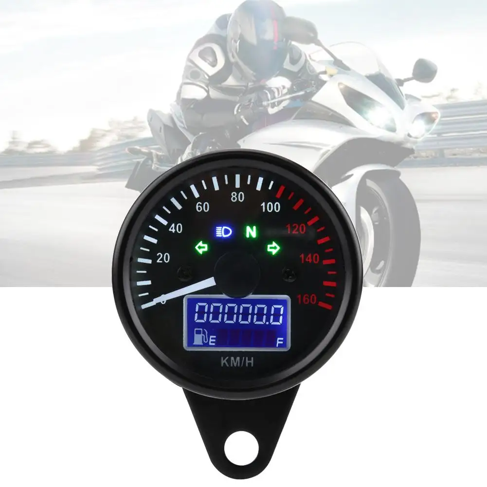 Universal Motorcycle Speedometer 0~160KM/H Motorcycle Digital LED LCD Speedometer Tachometer Speed Gauge Retro Black
Universal Motorcycle Speedometer 0~160KM/H Motorcycle Digital LED LCD Speedometer Tachometer Speed Gauge Retro Black